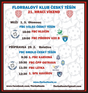 Soutěže pokračují 21. hracím víkendem