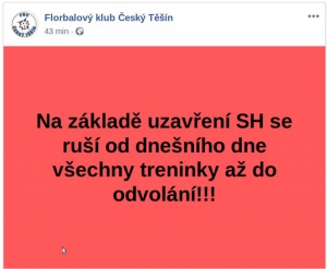 TRÉNINKY SE RUŠÍ !!!